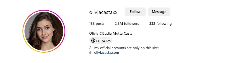 Olivia Casta Instagram Account