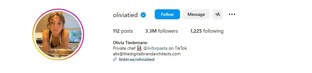 Olivia Tiedemann Instagram